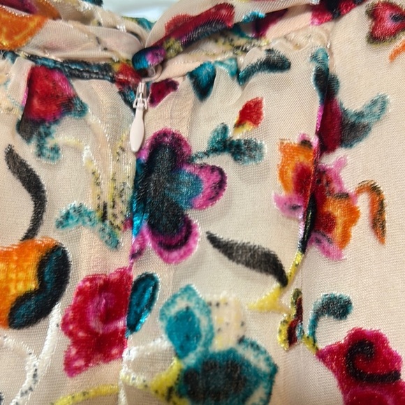 French Connection Mandarin Collar Blouse with Ruffled Puff Sleeves - Picture 11 of 16